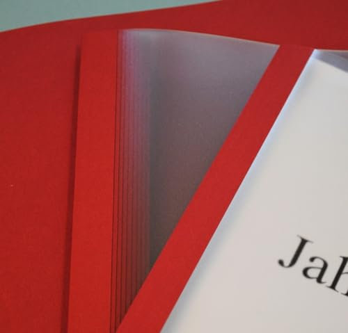 Thermobindemappen Leinenstruktur dunkelrot/satiniert, VPE = 50 Stück (3,0 mm = 21-30 Blatt)