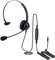1-Ohr-Headset für Unify (Siemens) Optipoint 400 Standard, 410, 420 Economy, 500, 600 Advanced Telephone + gratis RJ9-Kabel - QD002 (P) + EAR308