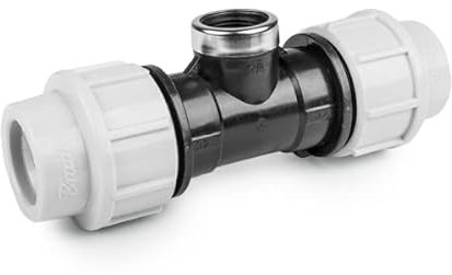 Raccord à Compression Té fileté Femelle 90 ° PE 32mm / GW 1