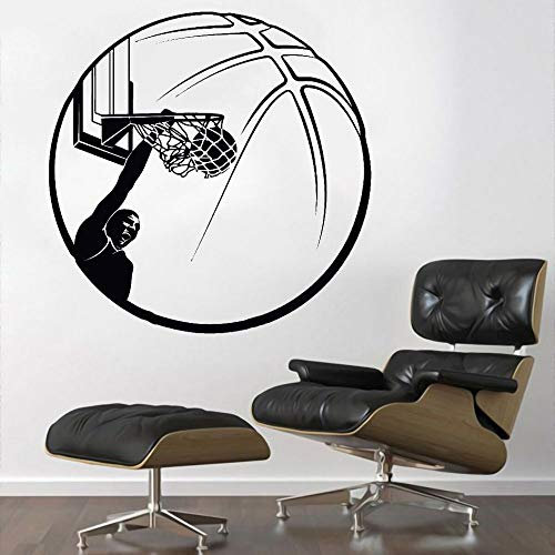 wZUN Applique Basket Sport casa Soggiorno Decorazione Rimovibile 57x57cm