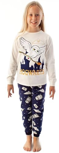 Harry Potter Pyjamas Mädchen Hedwig Langarm T-Shirt & Fleece Hose PJ Set 13-14 Jahre