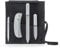 GERMANIKURE Crystal Glass Nail File Set in Black Suede Case – Handmade in Czech Republic – Professional Manicure & Pedicure Supplies – Glass Cuticle Stick, Pusher, Moon File