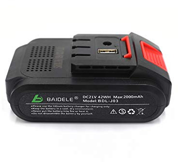 Batterie Rechargeable au Lithium pour Sécateur Électrique, Batterie 21V 2000mAh