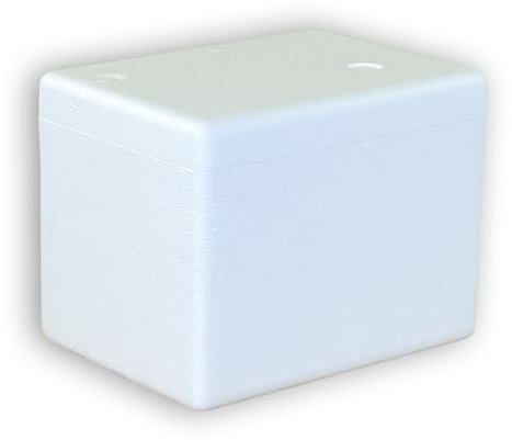 4 Thermoboxen Styropor 4,4Liter mit Deckel - Kühlbox Styropor - Wiederverwendbarer Isolierbehälter/Transportbox | Große Styropor Kühlbox