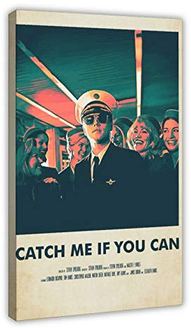 Poster mit der Aufschrift „Catch Me If You Can“, Retro-Stil, klassischer Film, 40 x 60 cm