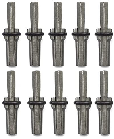 Steinspalter, 10 Stück/Set 16 mm Dübelkeile, strapazierfähig, manueller Steinspalter, Handwerkzeug, robuster Steinstecker, Marmor, Granit mit Federscheiben, einfach anzubringen (dunkelgrau)