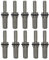 Set di 10 spaccatori per pietra, 16 mm, resistente, manuale separatore per pietra, con cunei e spessori di piuma, facile da applicare (grigio scuro)