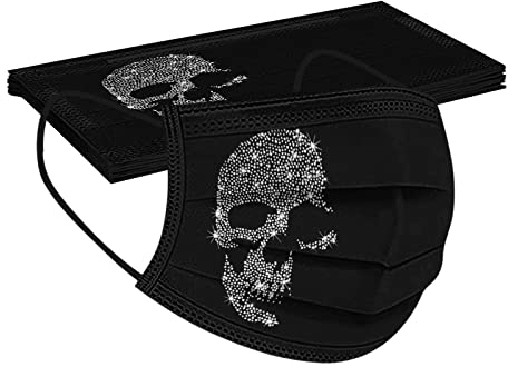 10 Stück 𝙈𝙖𝙨𝙠𝙚𝙣 𝙊𝙥 𝙈𝙚𝙙𝙞𝙯𝙞𝙣𝙞𝙨𝙘𝙝 Mundschutz Erwachsene Einweg Atmungsaktiv 3-Lagig Halloween Halstuch Lustig Geist Kürbis Totenkopf Print Mund Nasenschutz Bunt Staubdicht Bandana