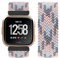 Vozehui Geflochtener Solo Loop Armband Kompatibel Mit Fitbit Versa/Versa 2/Versa Lite, Elastisches Soft Nylon Sport Ersatzband für Damen Und Herren