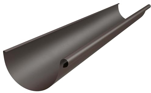 ZAMBELLI Grondaia semitonda in zinco, 150mmmm, marrone rame, grondaia con elevata protezione anticorrosione, facile da installare, non richiede saldature