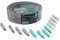 JVL Collapsible Plastic Peg Basket Collapsible with 150 Strong Hold Pegs, Aqua (19-217-250)