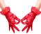 KINBOM Spitzenhandschuhe Damen Elegante Kurze Handschuhe Fischnetz-Spitzenhandschuhe Wunderschöne Handgelenk-Brauthandschuhe Hochzeit Tea Party Prom Cosplay 1920er (Rot)
