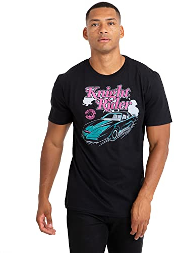 Cotton Soul Knight Rider 1982 Uni T-Shirt, Weiß, Schwarz , XXL
