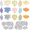 GLOBLELAND Blatt Anhänger Stanzformen für die Herstellung von Kartendekoration Ginkgo Biloba Ahornblatt Pflanze Stanzformen Schablonen für Scrapbooking Fotoalbum Dekorativ