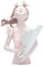 BestAlice Schmetterlings-Mädchen-Vase für Blumen, exquisite Körpervase, einzigartige Blumenstrauß-Mädchenstatue-Vase, moderne Gesichtsvasen, Kunstharz-Körperförmige Vase für Heimdekoration, Rosa