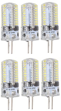 Fdit Bombilla LED GY6.35, Bombillas Equivalentes Regulables de Luz Blanca Cálida de Luz Diurna 5W AC 12V para Oficina en Casa (Blanco puro)