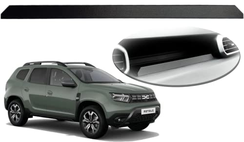 craVeDRIVE Moldura para el compartimento de almacenamiento de coche para Dacia Duster 2022+ | Negro | Moldura decorativa cubierta interior | Auto Gadget para Dacia Duster MY2022+