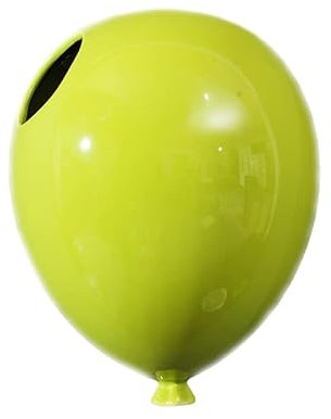 BYVUTE Fioriere da appendere in ceramica, da appendere alla parete, con design a palloncino, vaso di fiori artificiali, ornamento per soggiorno, casa, ufficio, camera dei bambini (verde, L)