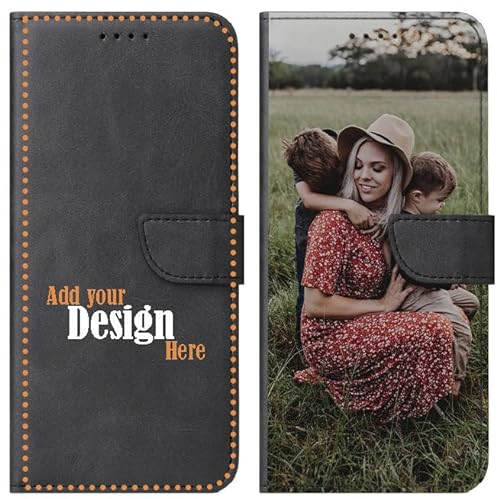 CoverHeld Handyhülle für LG Velvet 4G Hülle aus Kunstleder mit Lasche schwarz selbst gestalten - Deine Hülle Dein Design - personalisiert mit eigenem Bild Motiv