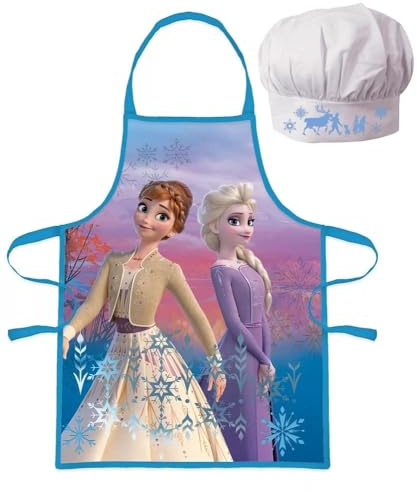 lau-fashion Prinzessin Frozen Kinder Kochschürze ELSA Anna Kindergarten Schule Backset