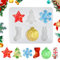 Silikonform Weihnachten,Gießform Weihnachten,DIY Schneeflocke Weihnachtsbaum Weihnachtsstrumpf Schneemann Silikonformen Weihnachten,Epoxidharz Formen Weihnachten für Weihnachten Charms Anhänger