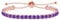 Uloveido Oro Rosa Placcato Viola Cubic Zirconia Regolabile Bolo Clasp Braccialetto Da Tennis per Ragazze Donne Braccialetto di Compleanno Regalo Y4043