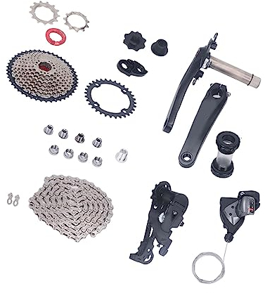 SIXRUN 10-Fach-Gruppe, 10-Fach, 46 Zähne, Kassette, Kurbelarm, Tretlager, Daumenschalter, Schaltwerk, Set, Fahrrad-Kurbelarm, 10-Fach (34T Kettenblatt)