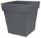 Pot de fleur carré Toscane 49,5 x H.52,5 cm - Gris anthracite - Eda