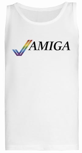 Generisch Amiga Illustrated Weißes Frauen-Behälter-T-Stück Sleveless T-Shirt