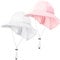 Utensilsto 2 Stück Baby Sonnenhut, Kinder Sommer Sonnenmütze, UV SPF50+ Schutz, Verstellbarer Baby Sommer Sonnenmütze für Kleinkind, 3-10Y