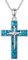 enjoylifecreative Türkisfarbene Kreuz Halskette für Damen Sterling Silber Kreuz Anhänger Geburtstag Weihnachten Kreuz Schmuck Geschenke