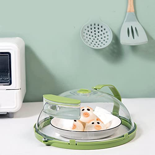 Diameter 27 cm Multifunctional Microwave Lid with Handle, Reservoir Design, Steam Holes, Splash-proof Lid for the Kitchen (Diversion of Water Injection)