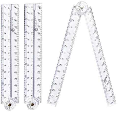 XPEX 3 Stück Lineal 30 Cm,Lineal Kinder Grundschule,Transparentes Lineal Für Geometrische,Für Schulkinder Oder Büro,Faltbares Gerades Lineal,Transparent Und Flexibel