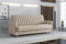 Imebel Sofa mit Schlaffunktion, Bettcouch, Schlafsofa mit Bettkasten Grace 210x97x90 cm (beige)