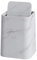 Poubelle en plastique à motif marbré double couche – Corbeille à papier toilette avec couvercle basculant (blanc, taille S)