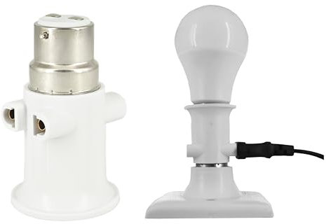 FExYinz 2 pièces par paquet adaptateur de douille de lampe prise B22 conversion en prise de courant et prise E27