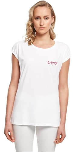 Miss Tee Three In A Row Ladies Extended Shoulder Tee