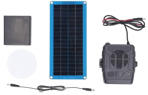 Kit di riscaldamento per serra a pannello solare, caricatore solare da 30 W con riscaldatori, riscaldatore portatile per auto, kit di alimentazione, per asciugare e riscaldare, antiappannamento per