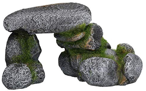 Blue Ribbon 911758 Moosbedeckter Steinbogen Large Als Aquarium und Aquaristik-Ornament, 21 cm