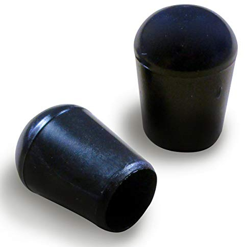 ajile Embout Enveloppant Coiffant Capuchon de Protection Plastique Noir pour Pied, Tube, Tige, Fil de Grillage de Diamètre 7 mm – Sachet de 50 Pièces – EVR107x50-FBA