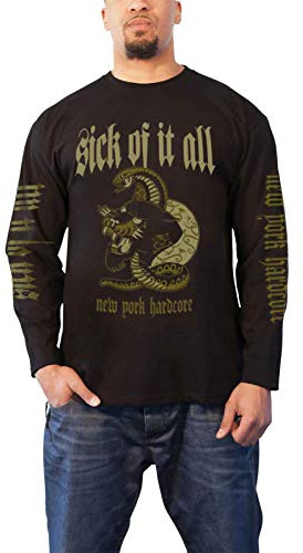 Sick Of It All T Shirt Panther Nouveau York Hardcore Officiel Homme Noir Long Size M