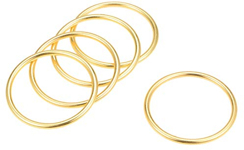 sourcing map 5Stk. O Ring Schnalle für Hardware Tasche Kunst DIY Zinklegierung 1,6(40mm) gold