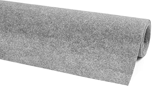 andiamo Teppichboden Milo - einfach zu verlegen - Auslegware Teppichboden - Meterware Bodenbelag in feiner Rippenstruktur - 200 x 1000 cm Grau