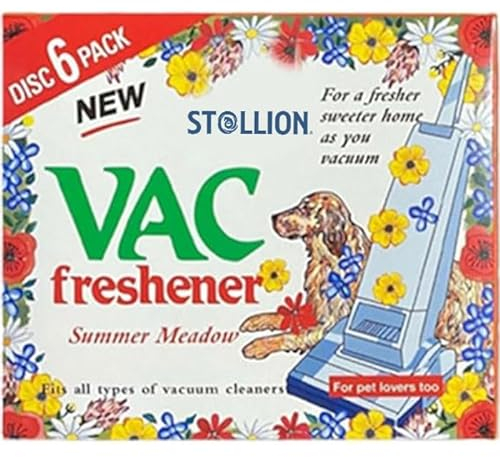 St@llion Vac Air Freshner Vacuum Cleaner Pet Lovers Hoover Dis (Pack of 1 Summer Meadow)
