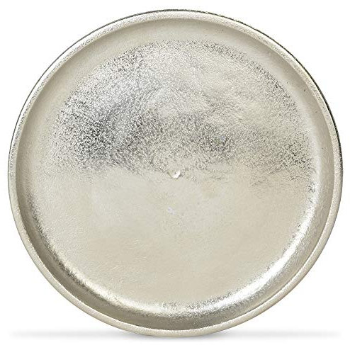 Riffelmacher Dekoteller Rund Ø 25 cm 70339 - Silber | Aluminium Dekotablett Schale Dekoration