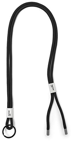 Pantone Design-Schlüsselband Adjustable Lanyard, Cross Body Key Chain, Verstellbarer Schlüsselanhänger zum Umhängen, robust und farbenfroh, Black 419