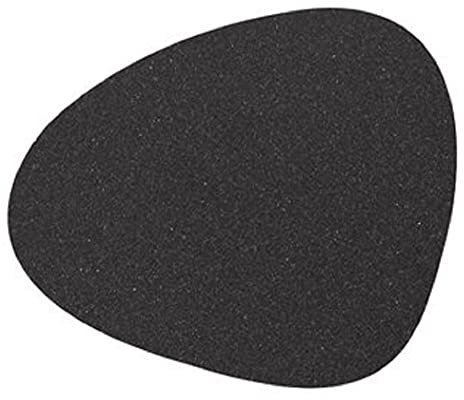 LindDNA Tischset Curve L Recyceltes Leather Core Anthrazit, Maße: 37cm x 44cm, 991390