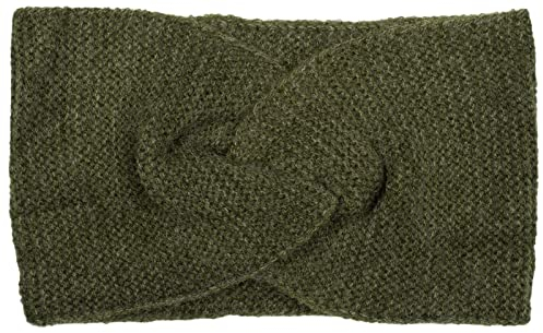 styleBREAKER Damen Feinstrick Stirnband mit Twist Knoten, warmes Winter Haarband, Headband 04026047, Farbe:Oliv meliert
