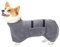 TVMALL Hundebademantel Hundemantel ​Mikrofaser-Schnell Trocknender Badetuch Hund Bademantel/Ankleidemantel Mit Klettverschluss Verstellbaren Haustier Handtuch Badezubehör, Sehr Saugfähig, (Grau, S)