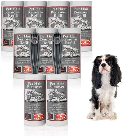 Caraselle Pet Hair Remover – 68m total (≈675 Sheets Equivalent) Extra Sticky Lint Roller for Dog & Cat Hair on Clothes, Sofa & Furniture – Continuous No-Perforation Paper Stays Extra Sticky To The End